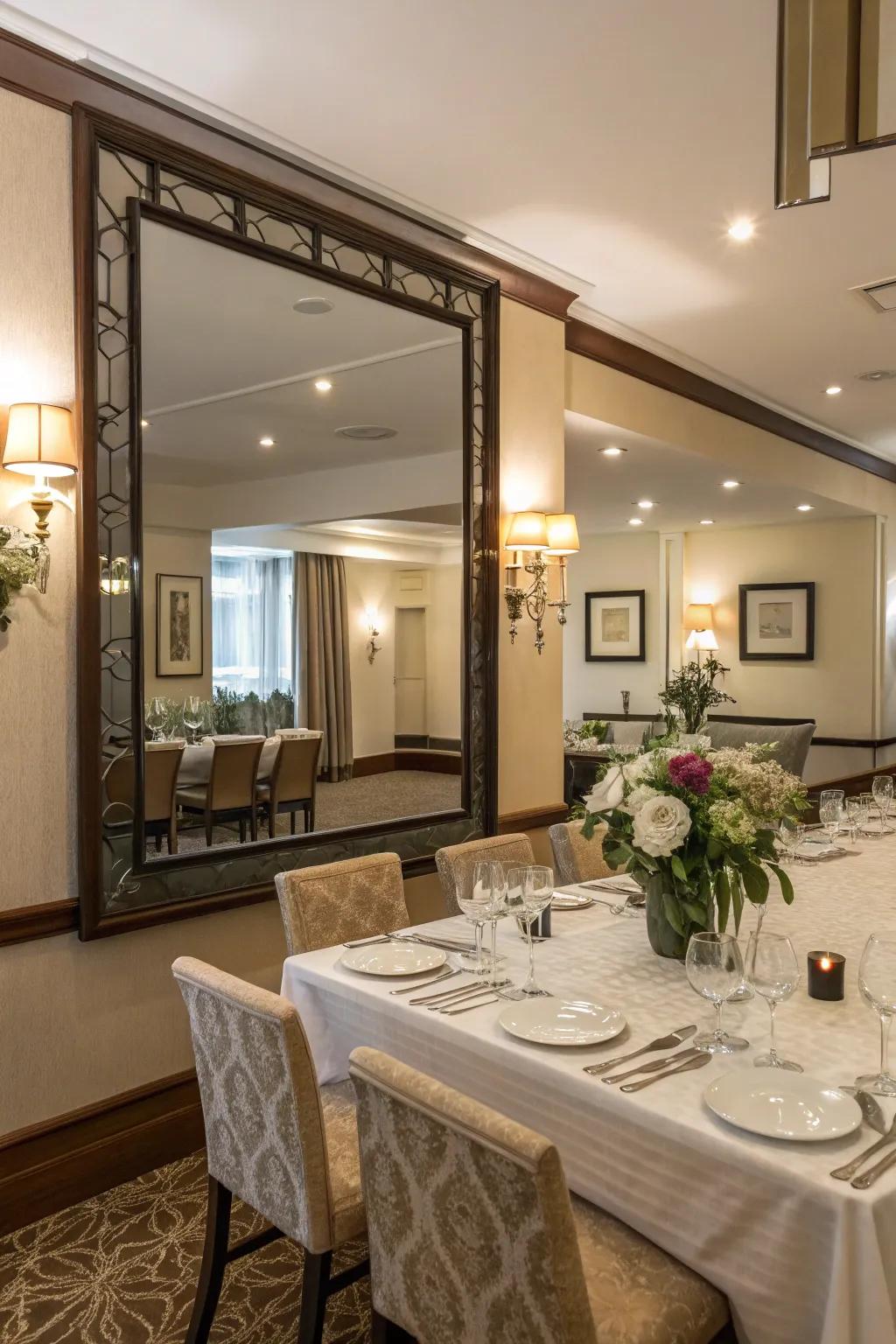 Strategic placement of mirrors can amplify the energy in a room.