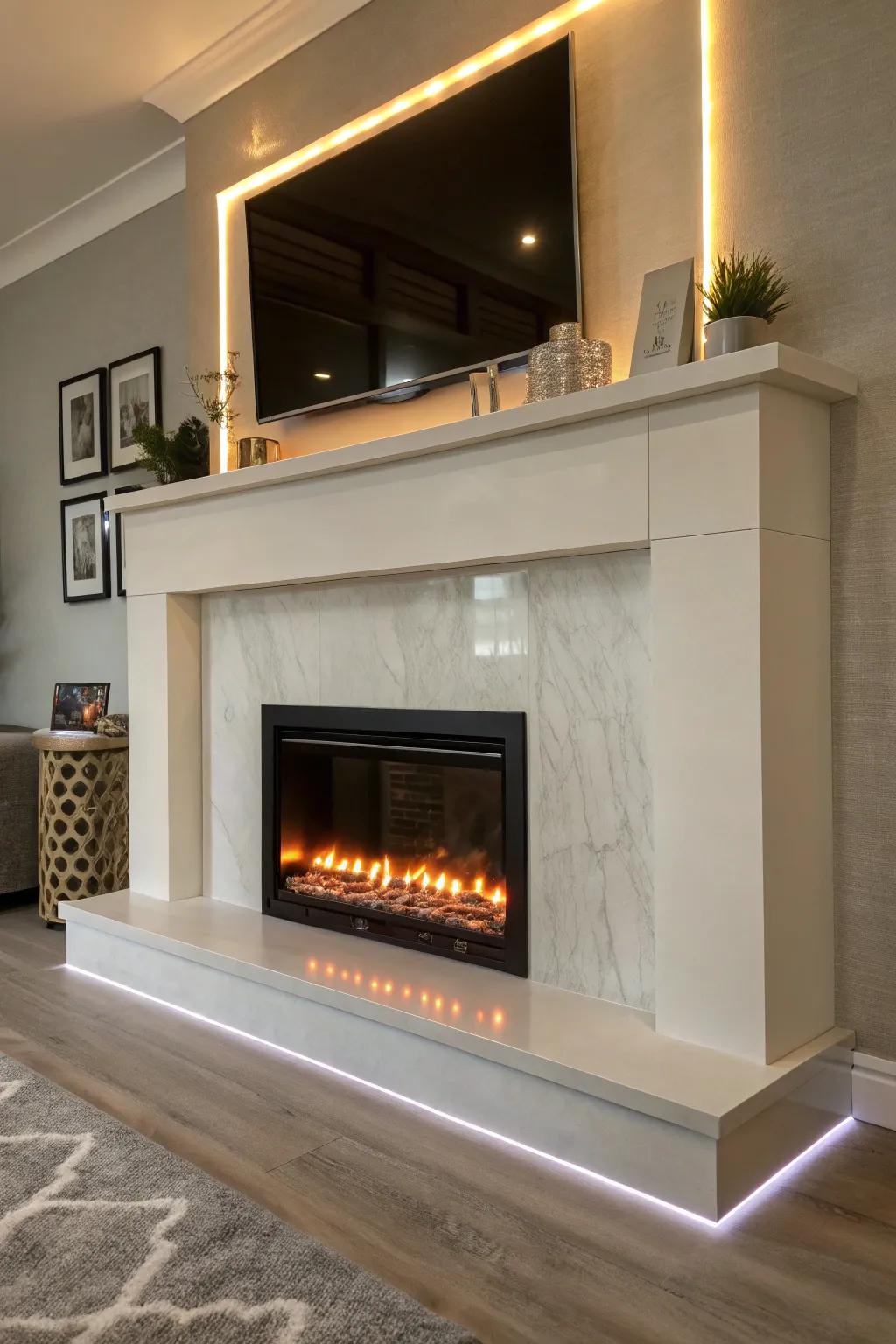 LED strips offer a sleek and modern lighting solution.