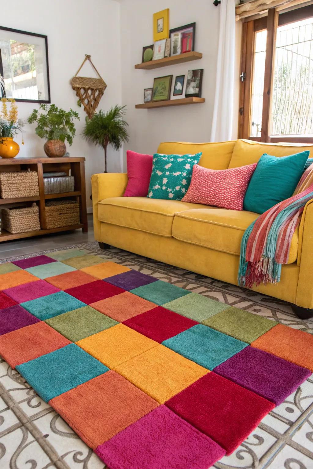 Brightly colored doormats can easily introduce joy and energy to any space.
