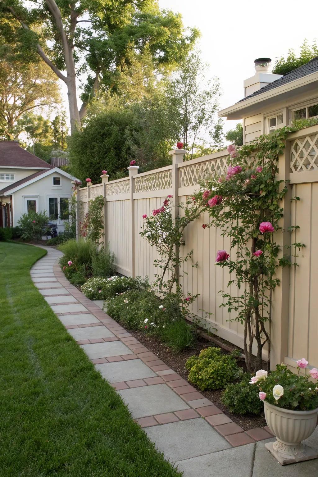 Privacy fences achieve style and function.