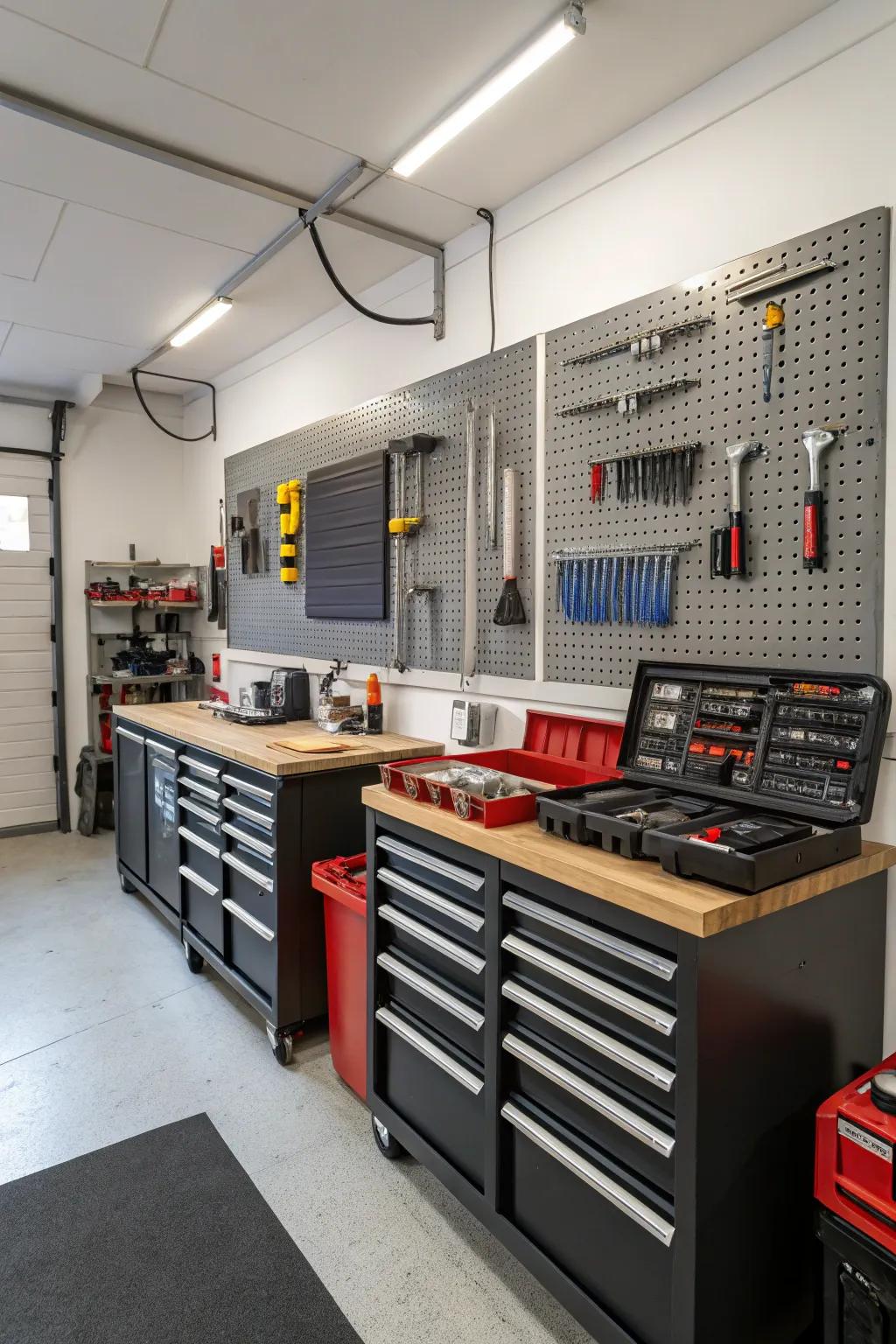 A garage workshop crafted for the passionate DIY enthusiast.