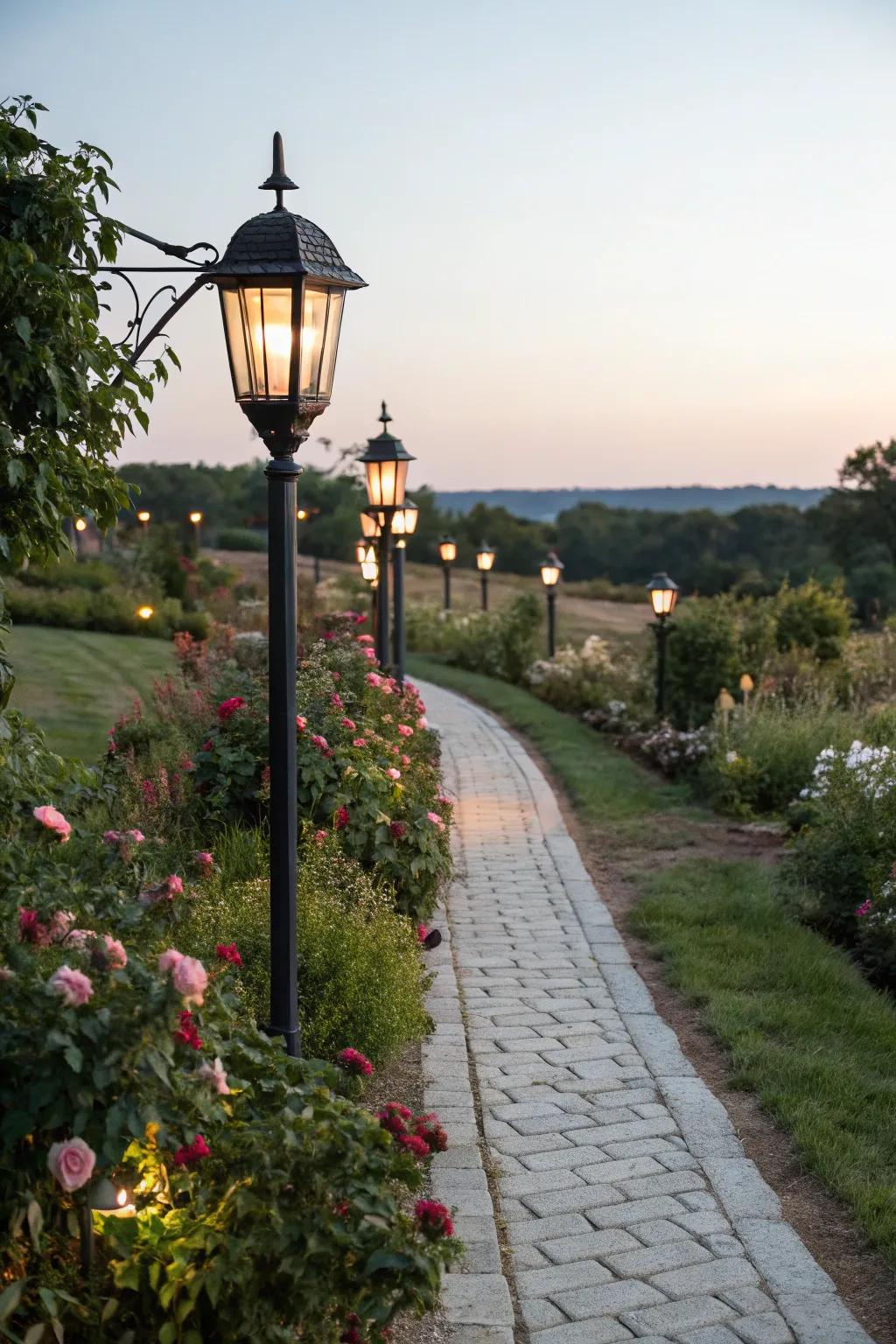 Inject ageless elegance through lamp-styled lights.