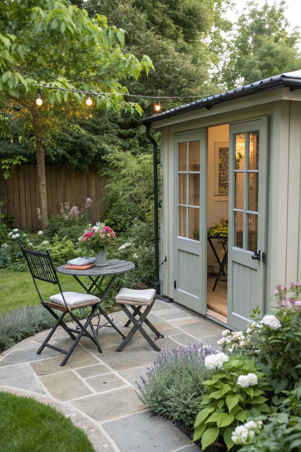 An attractive outdoor break spot, ideal for taking breaks in the garden.