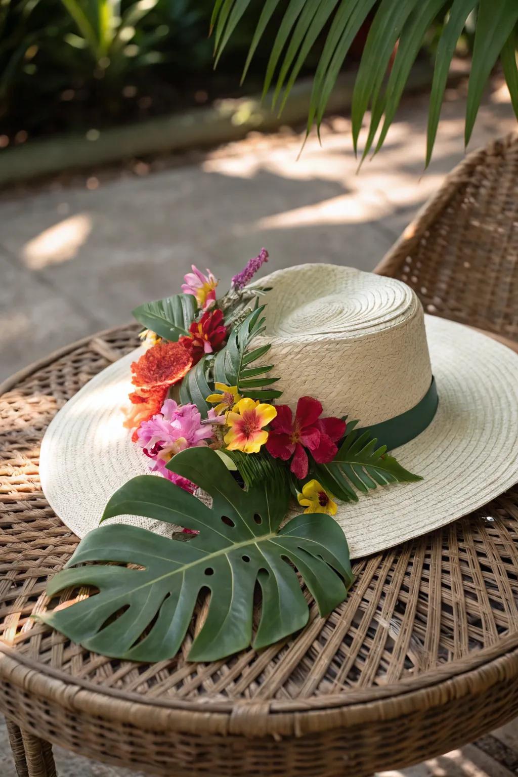 Tropical delight adds vibrant energy to your attire.