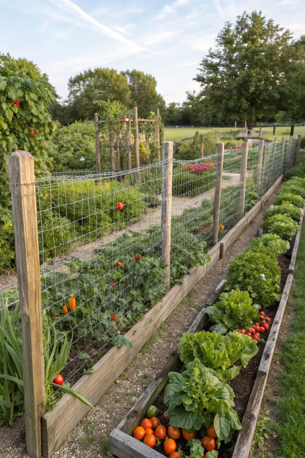 A fenced garden providing both protection and style.