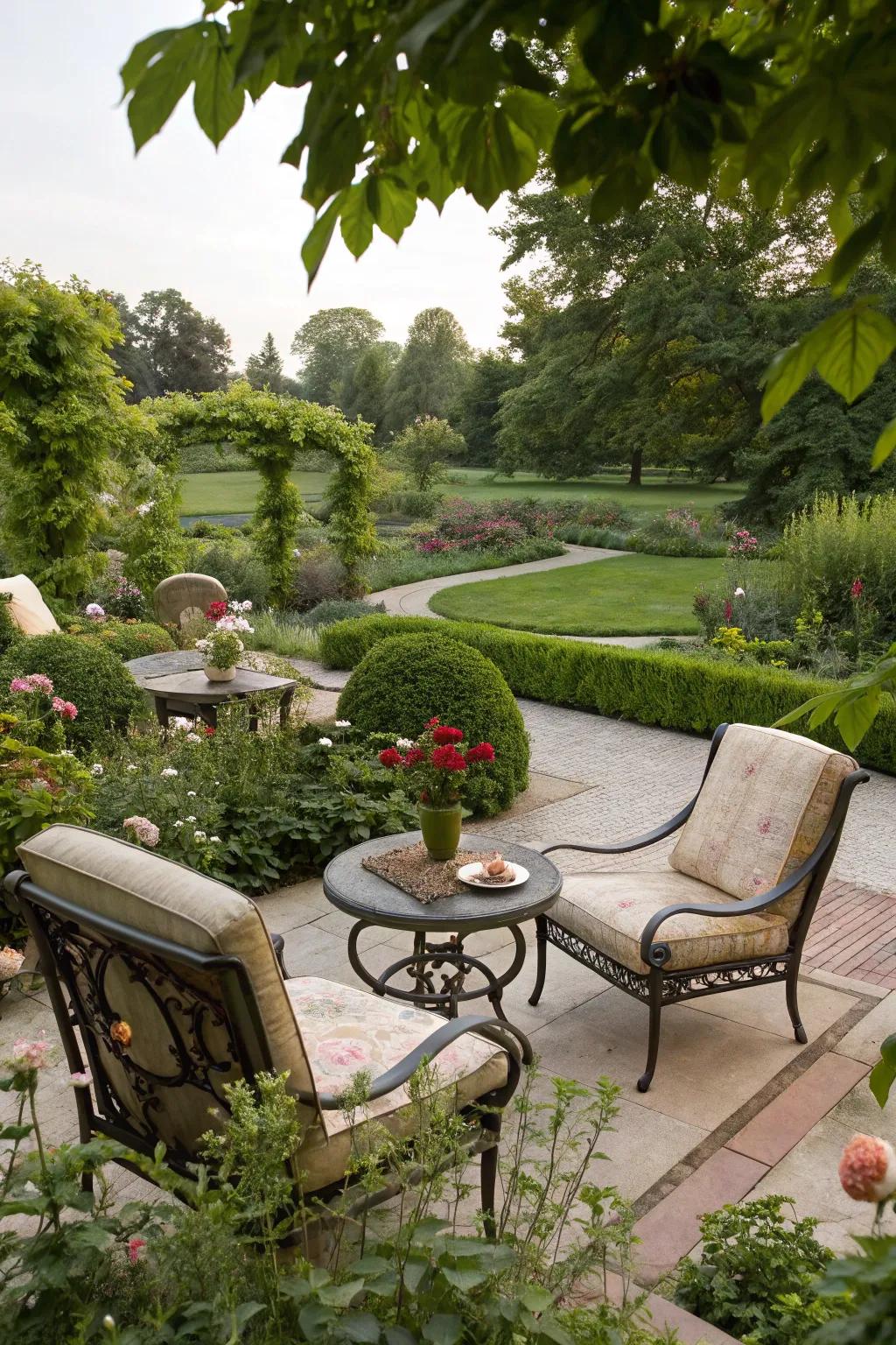 A lounge space encourages relaxation and conversation.