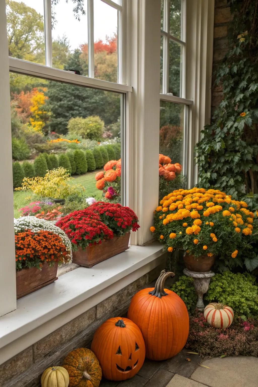 Seasonal decorations keep your window vibrant.
