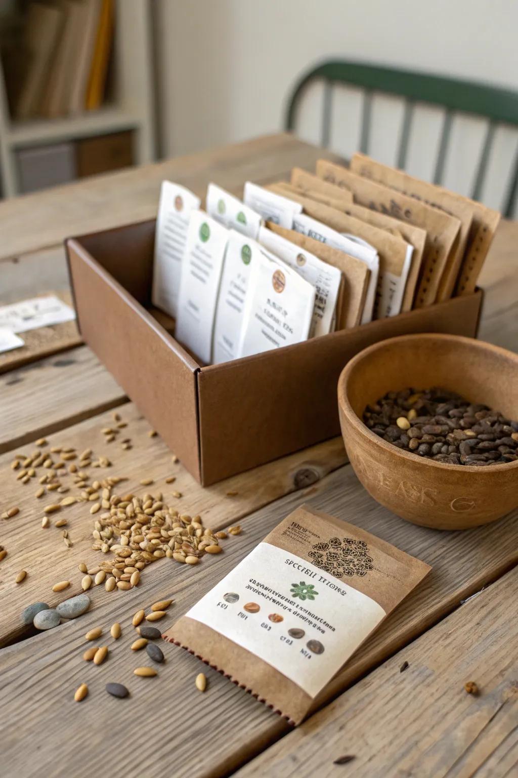 Keep seeds organized and prepared for planting with a seed organizer kit.