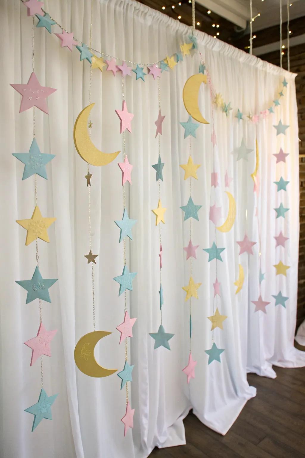 Add a dash of whimsy using thematic accents like stars and moons.