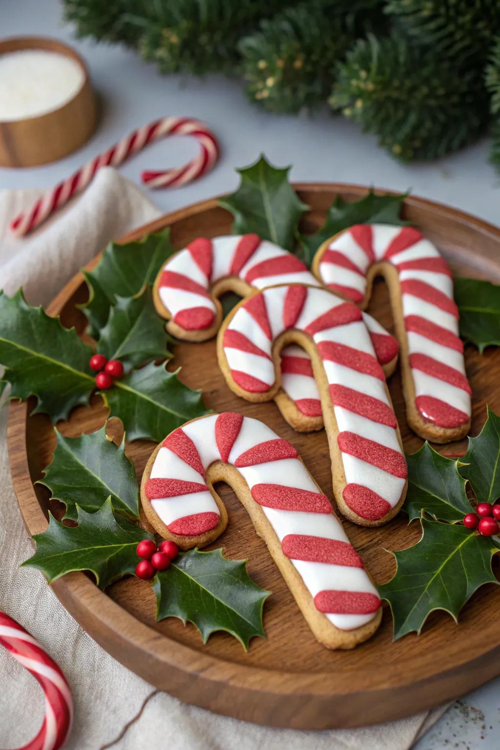 Peppermint-inspired candy cane treats.