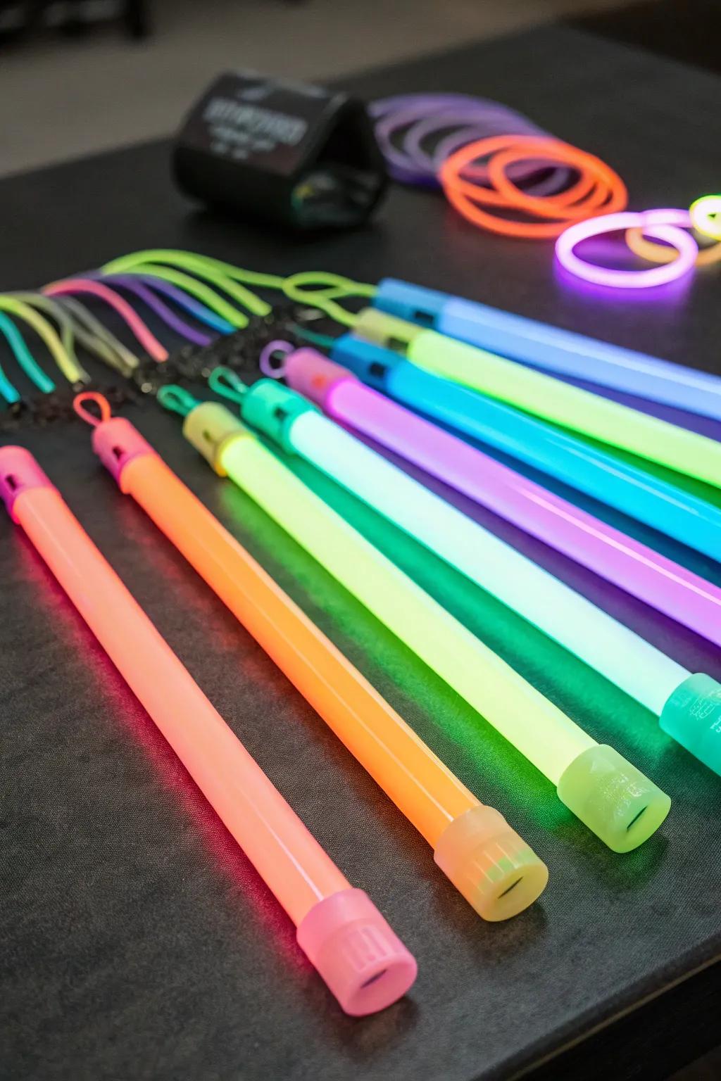 Glow wands add an interactive component to your party.