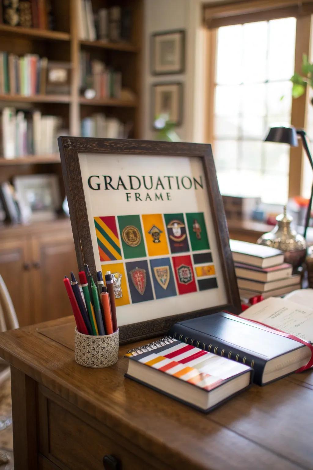 Incorporating school colors connects your decor to your educational background.