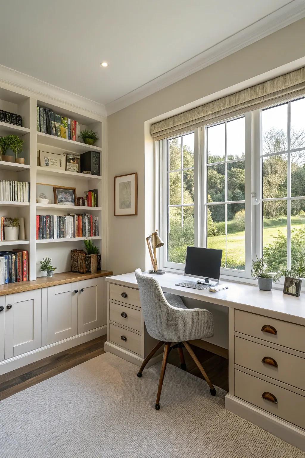 Natural light creates an open and revitalizing workspace.