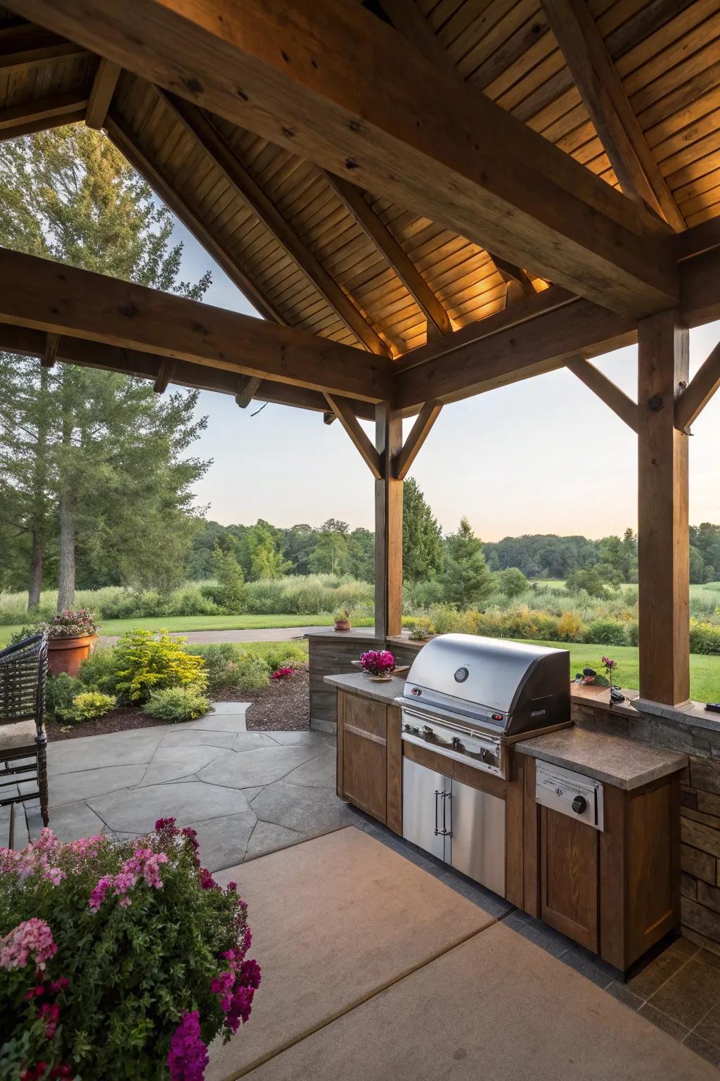 Relish the best of outdoor living using an open concept gazebo.