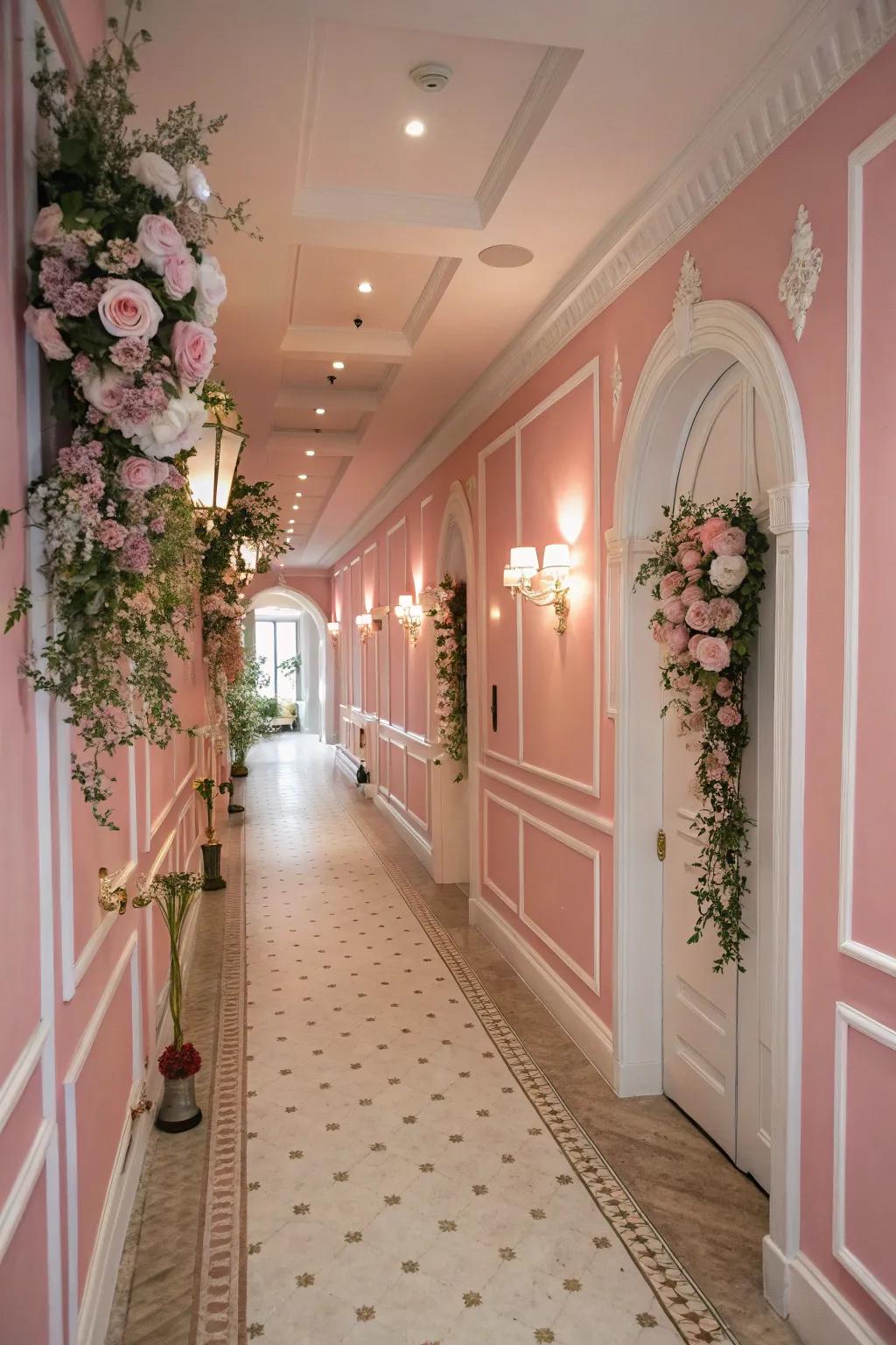 Delicate pastels can easily transform your hallway into a tranquil escape.