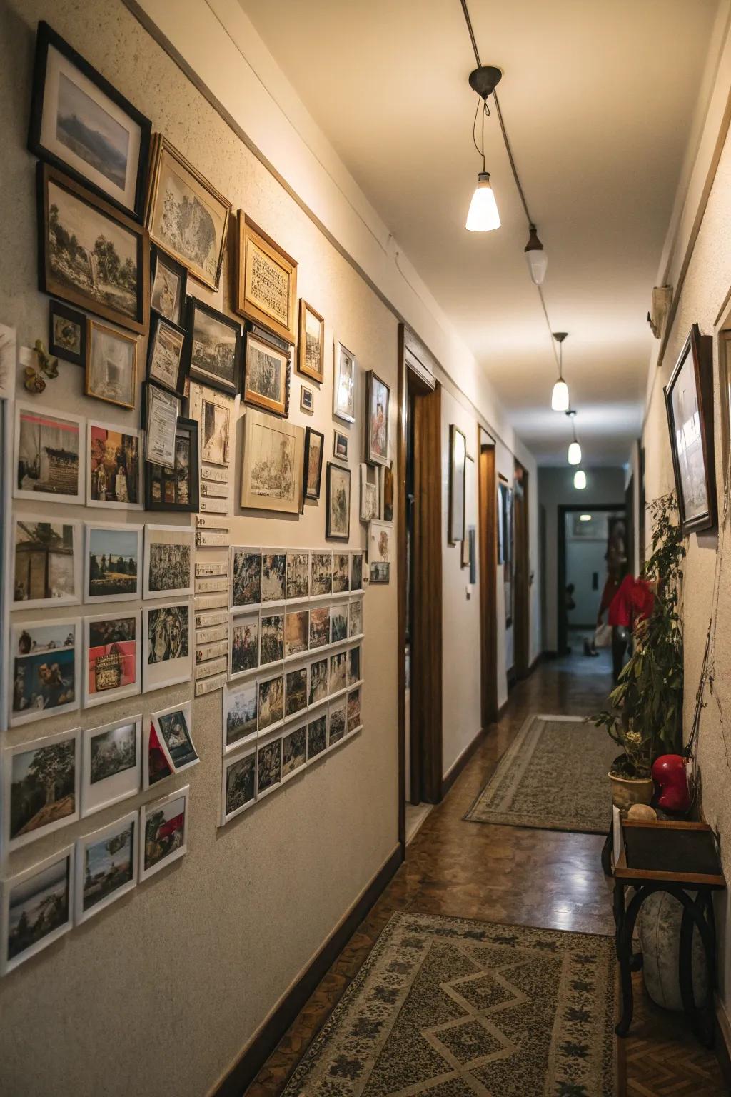 Personalize your photo display with cherished artifacts.