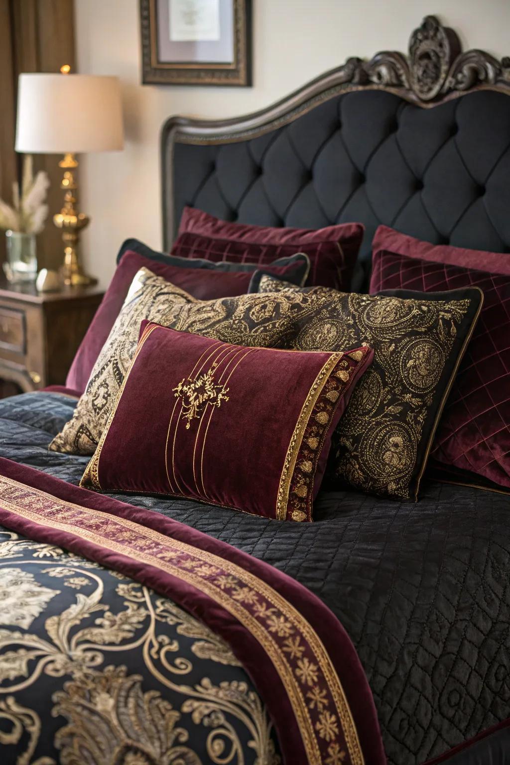Rich materials develop a comfortable yet extravagant feel.