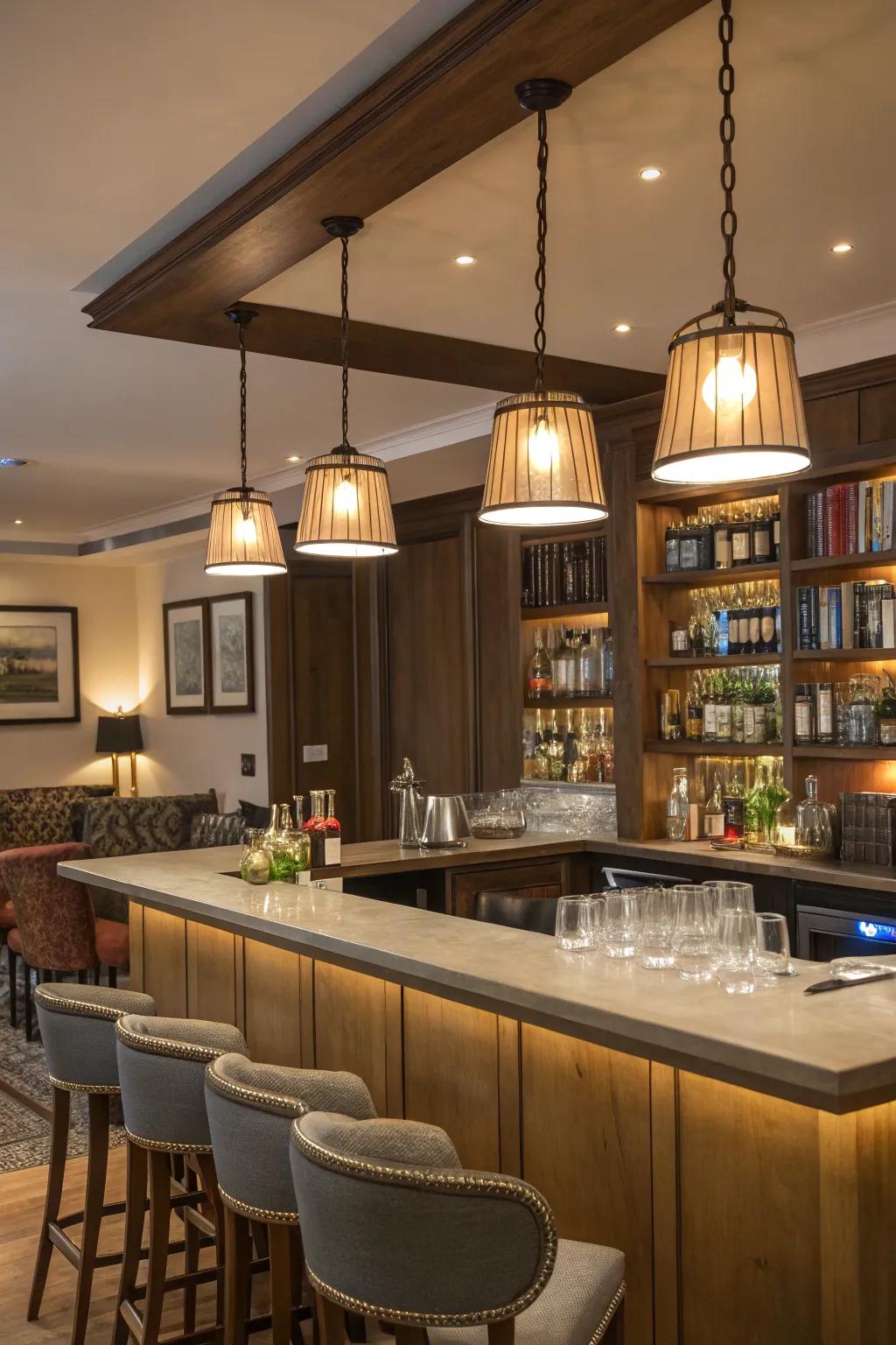 Ambient lighting creates the perfect mood for your bar.