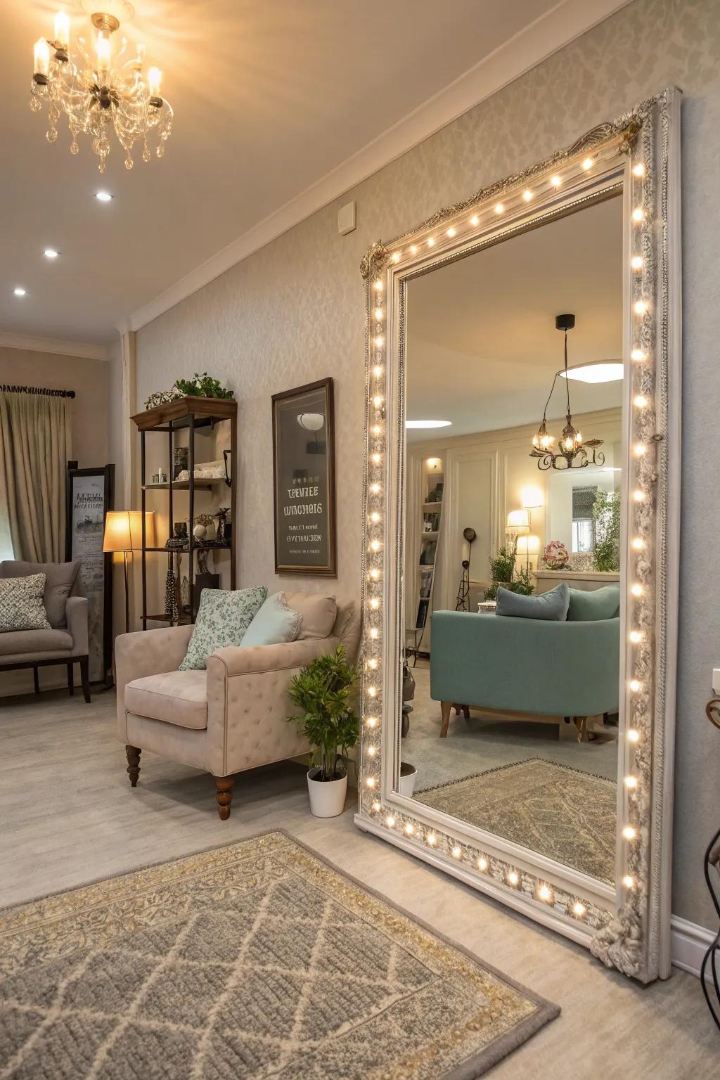 Mirrors are a designer’s secret to maximize space and light.