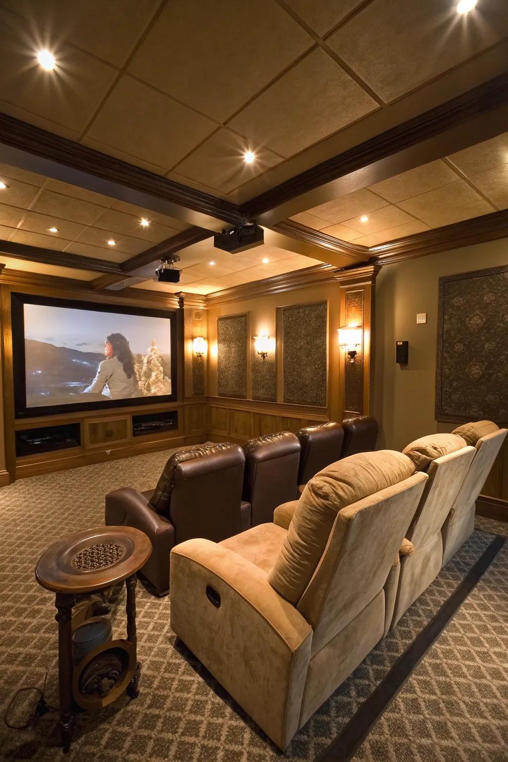 Gentle soft lighting transforms your theater into a magical environment.