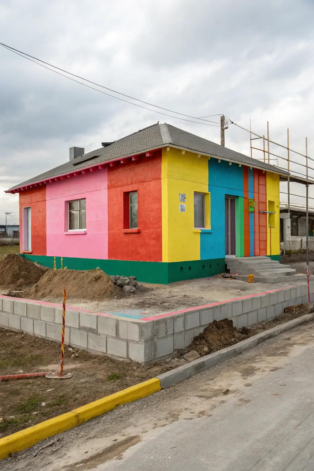 Vibrant coating transforms this foundation into a statement piece.