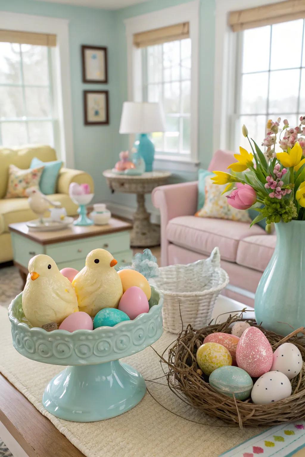 Seasonal decor enriches the ambiance with playfulness.