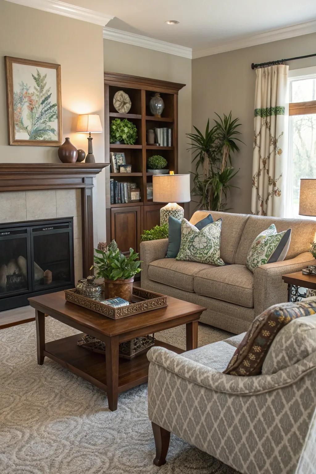 Rejuvenate your area with a fresh furniture arrangement.