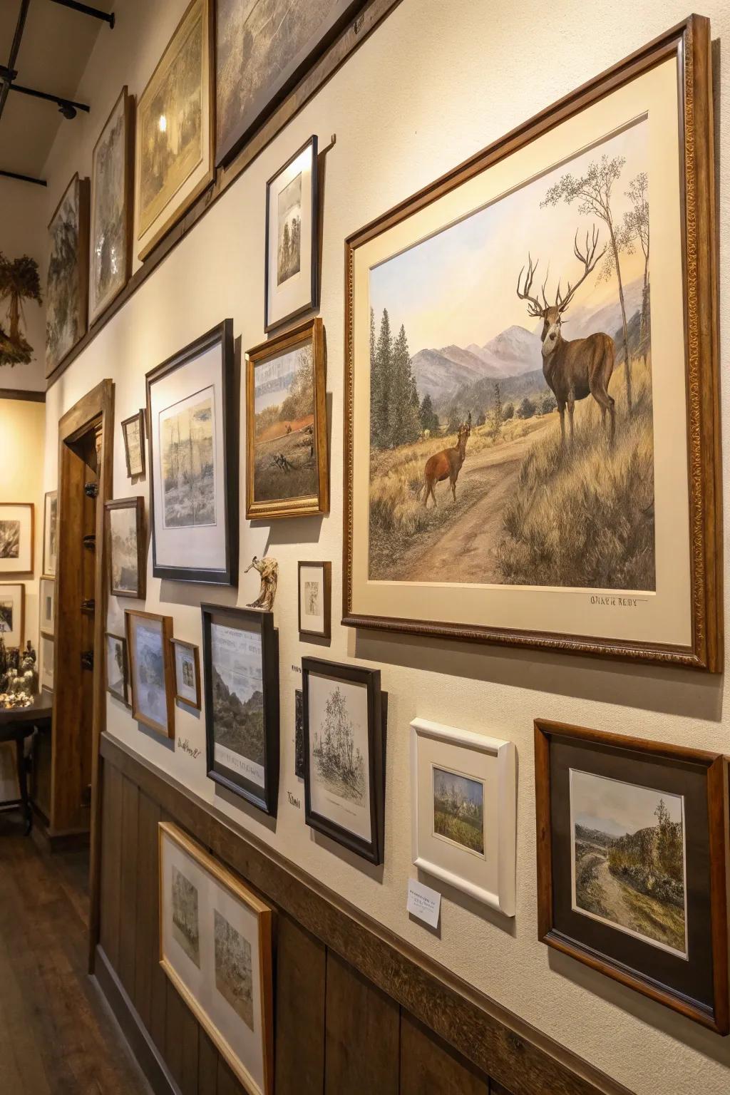 Framed artwork personalizes your room and adds an air of historical significance.