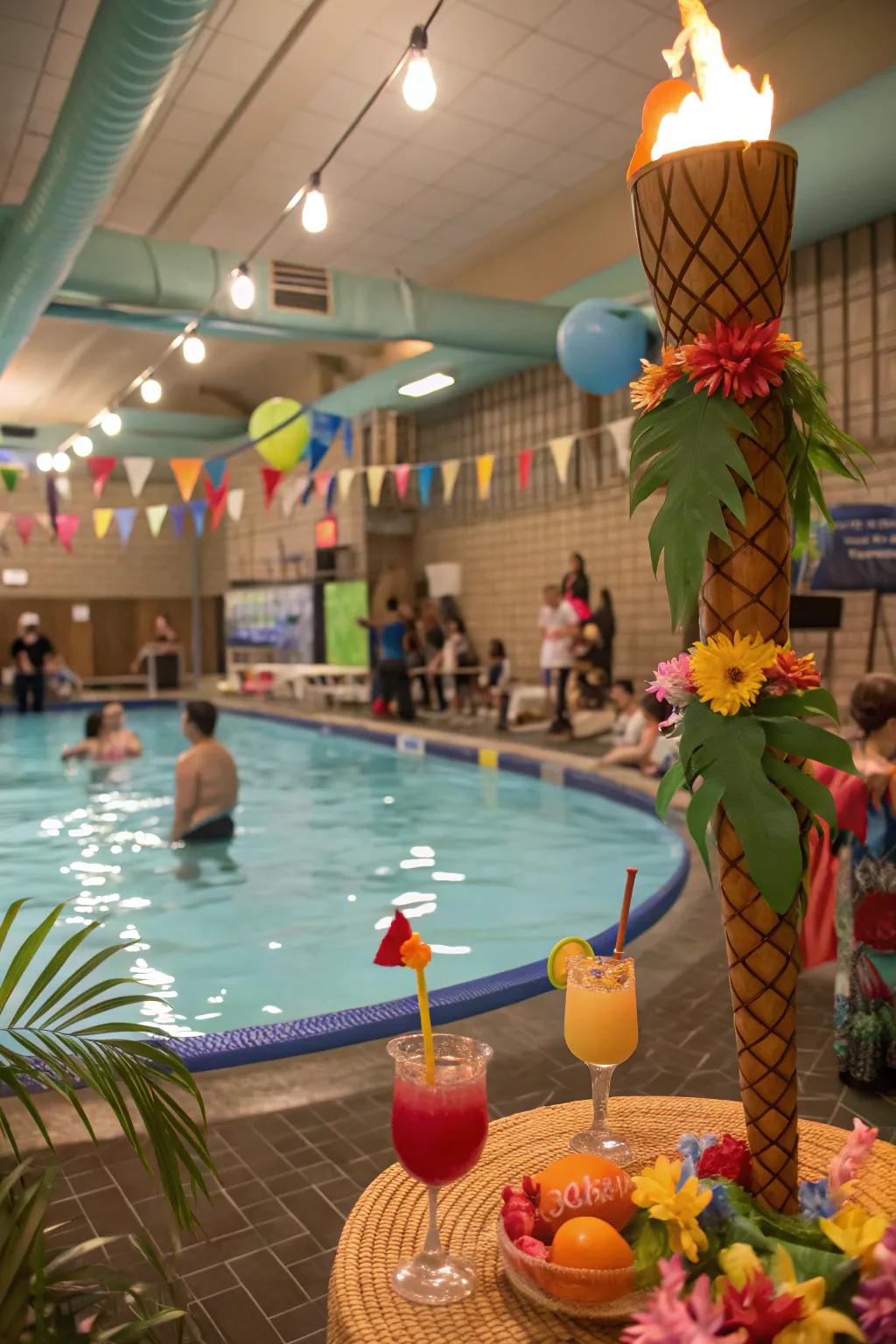 Bring the essence of Hawaii indoors with a vibrant, luau-themed event.