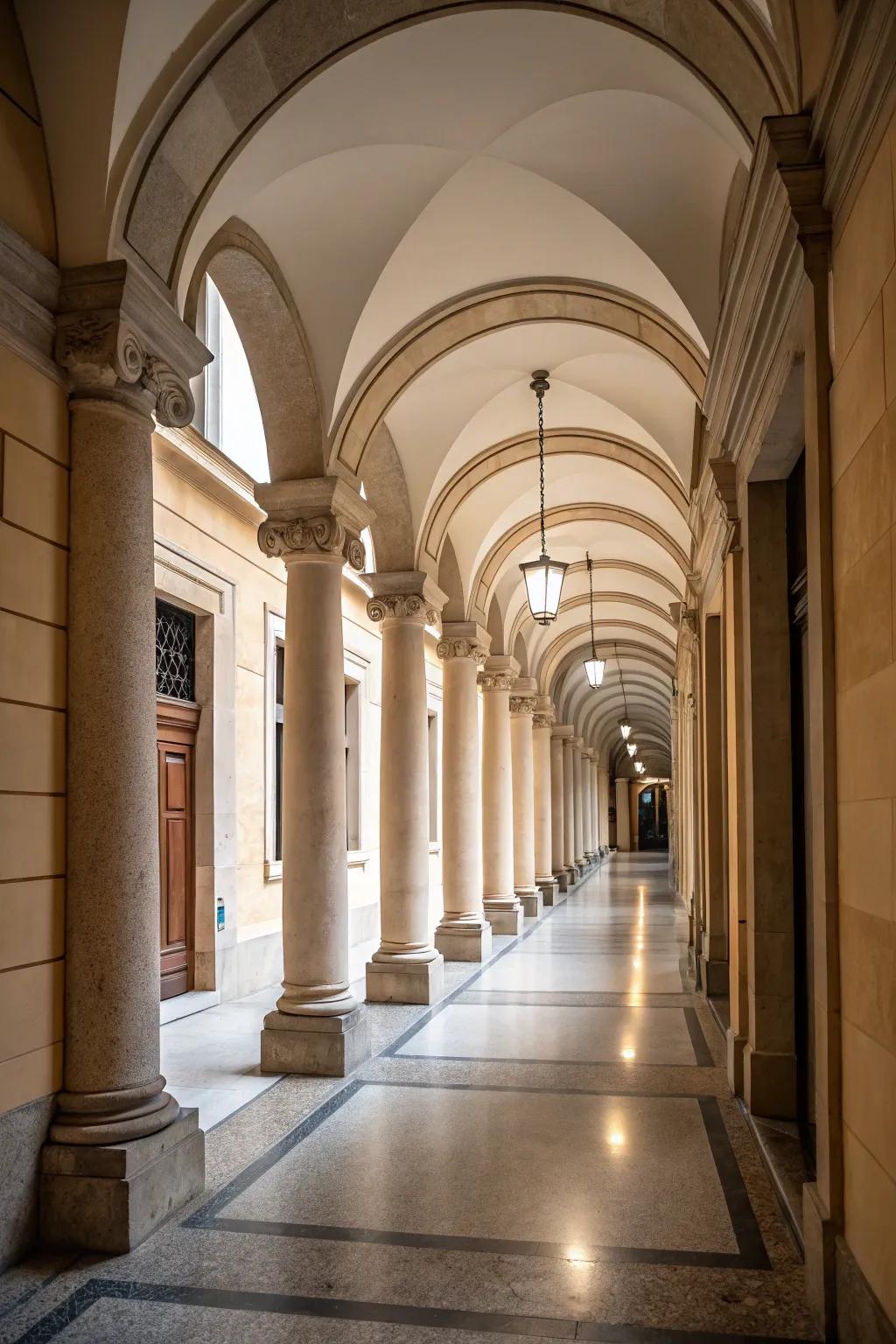 Arches and columns for a timeless design.