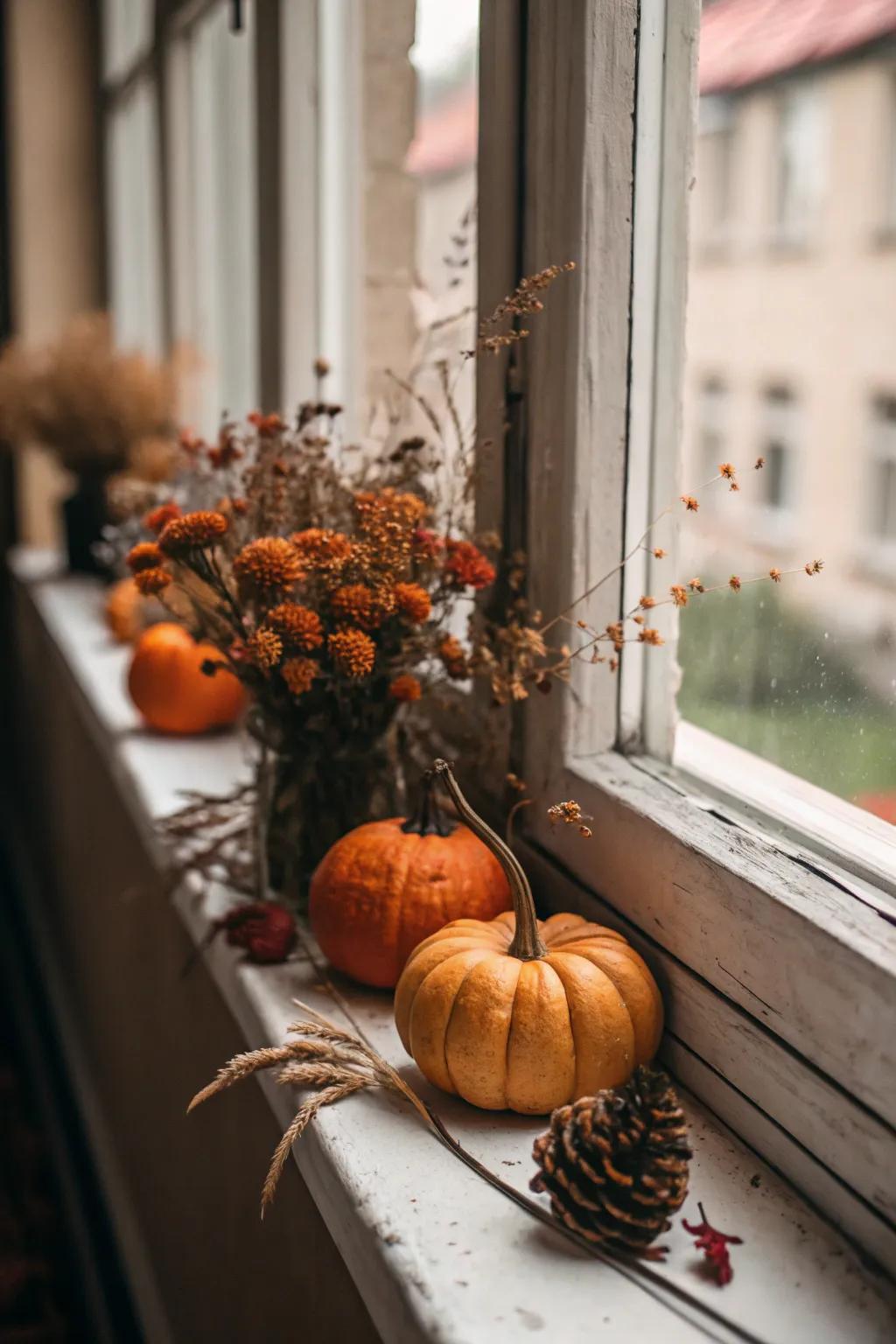 Commemorate the transitioning seasons through themed window adornments.