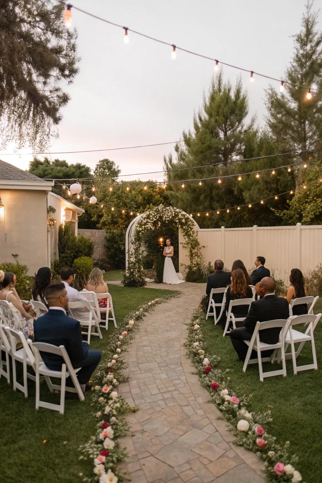 A circular seating plan cultivates an intimate service atmosphere.