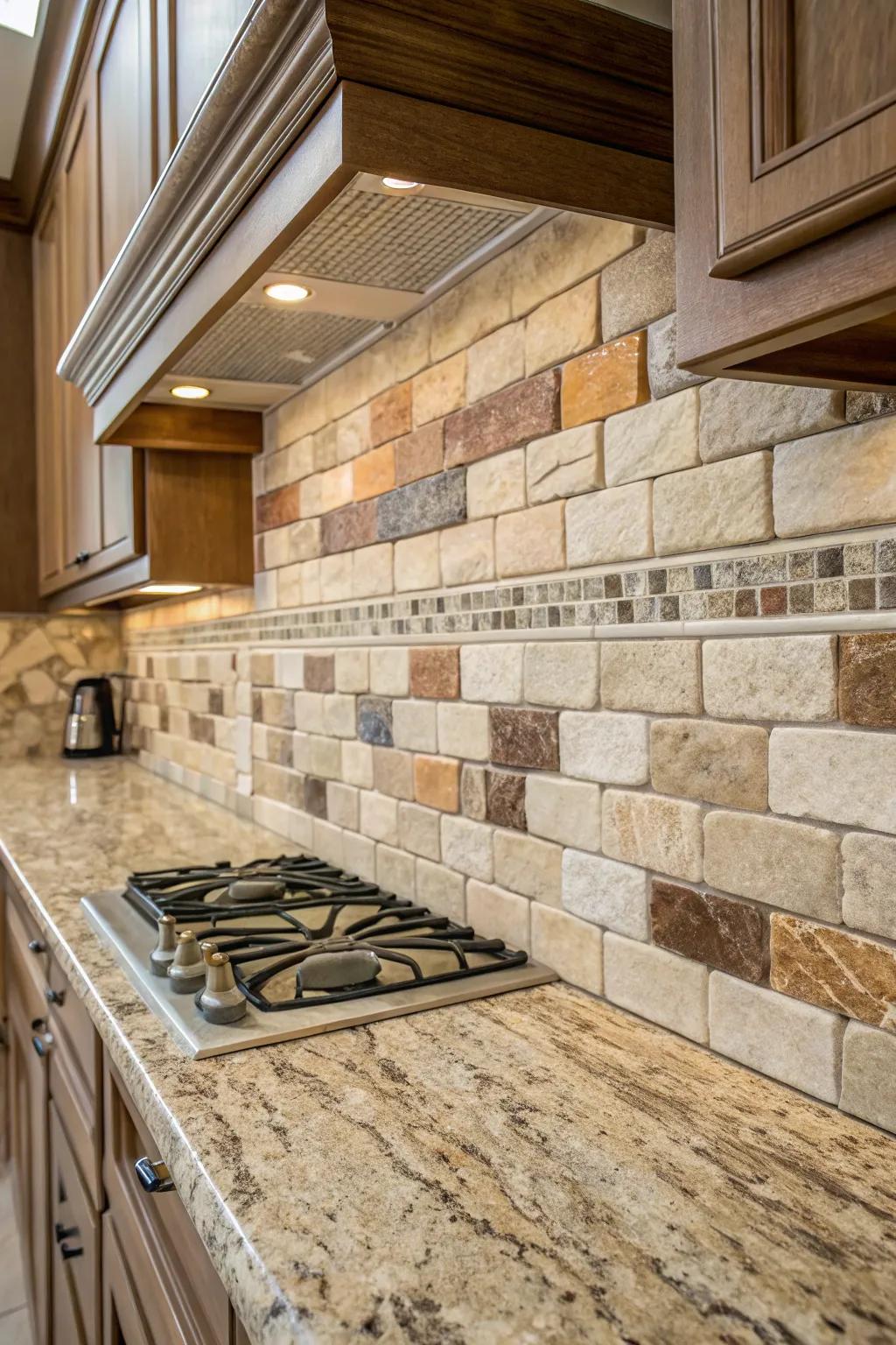 Natural stones introduce an organic sophistication to your kitchen.