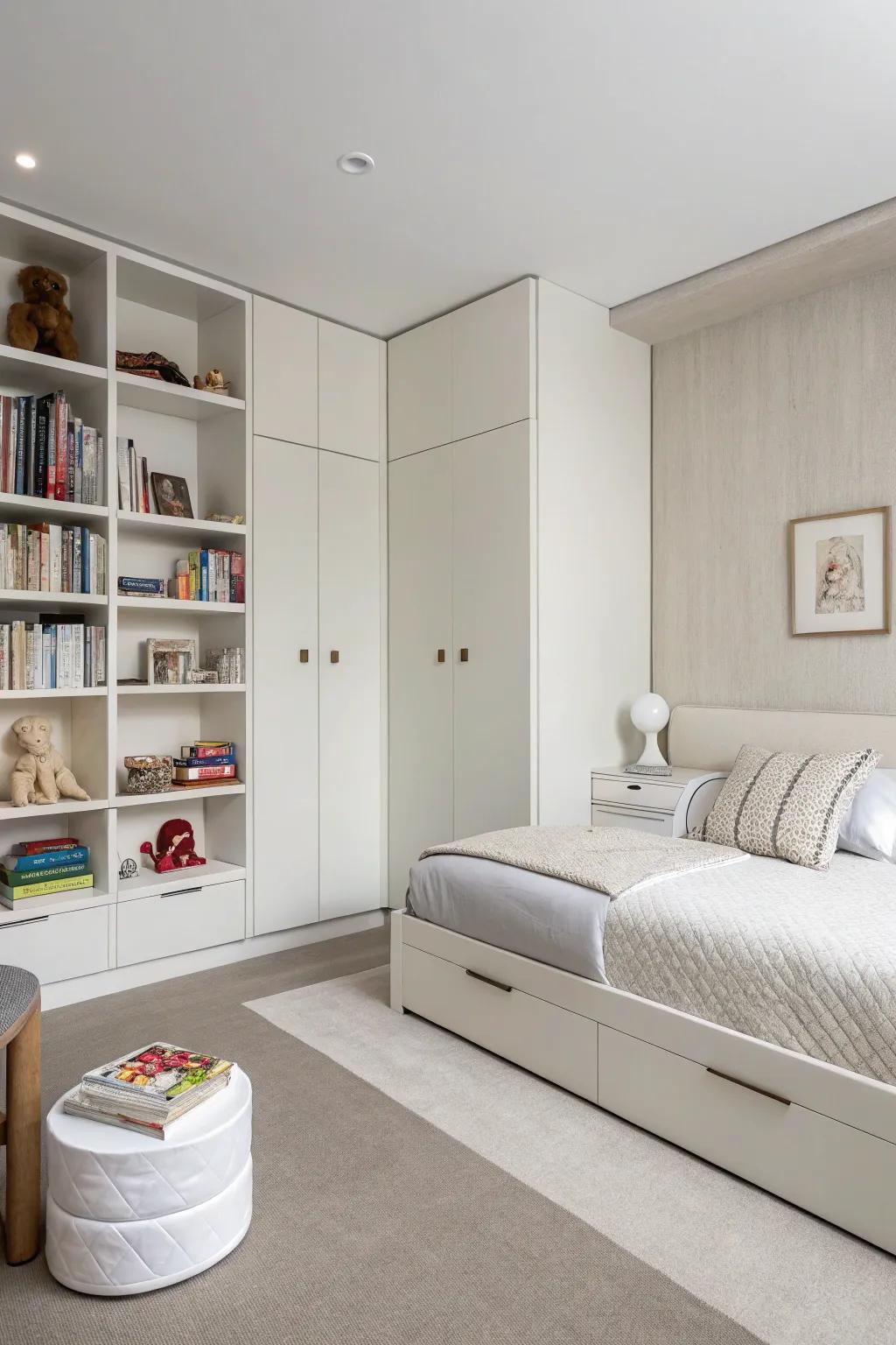 A contemporary understated strategy makes a calm space.