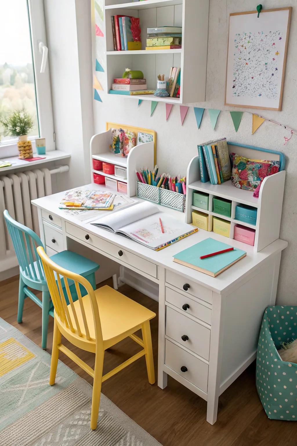A study area that inspires learning and creativity.