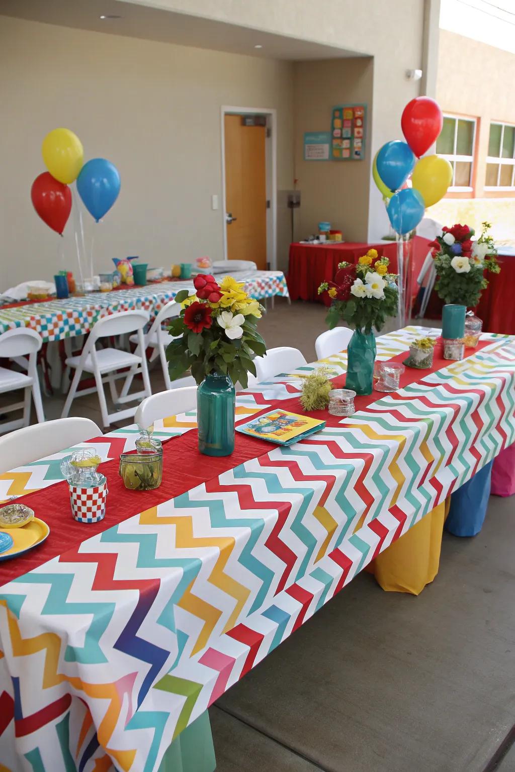A vibrant and welcoming table setting for young graduates.