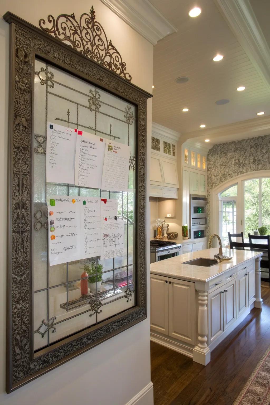 A glass and frame combo for a touch of elegance.