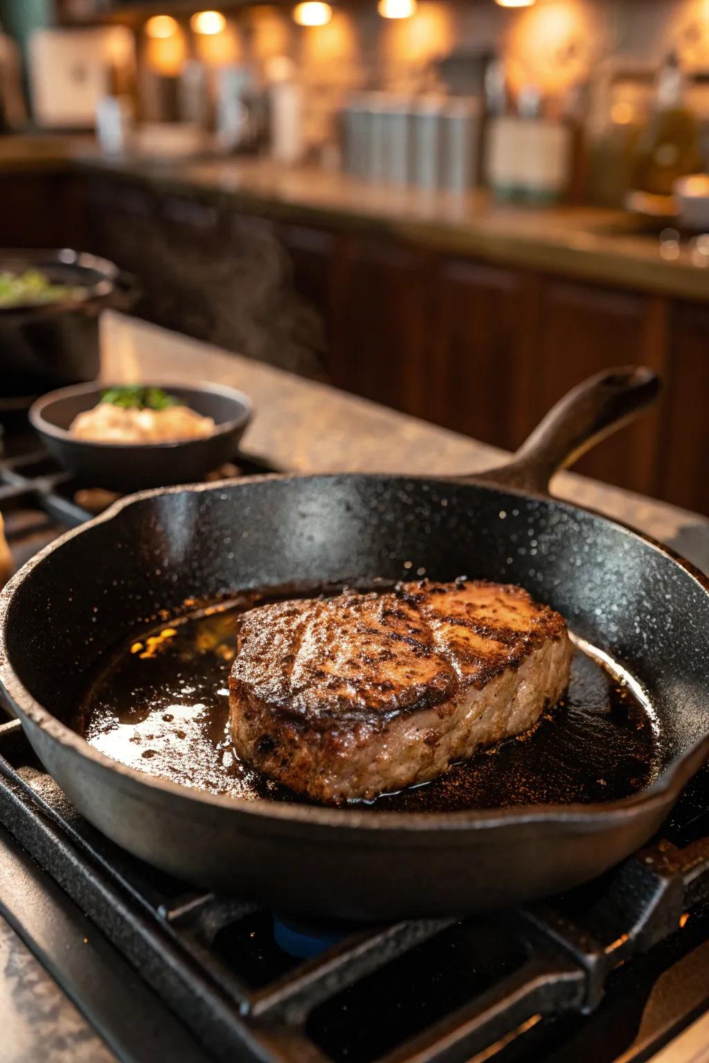 A traditional metal frying pan is an ageless addition to any kitchen.
