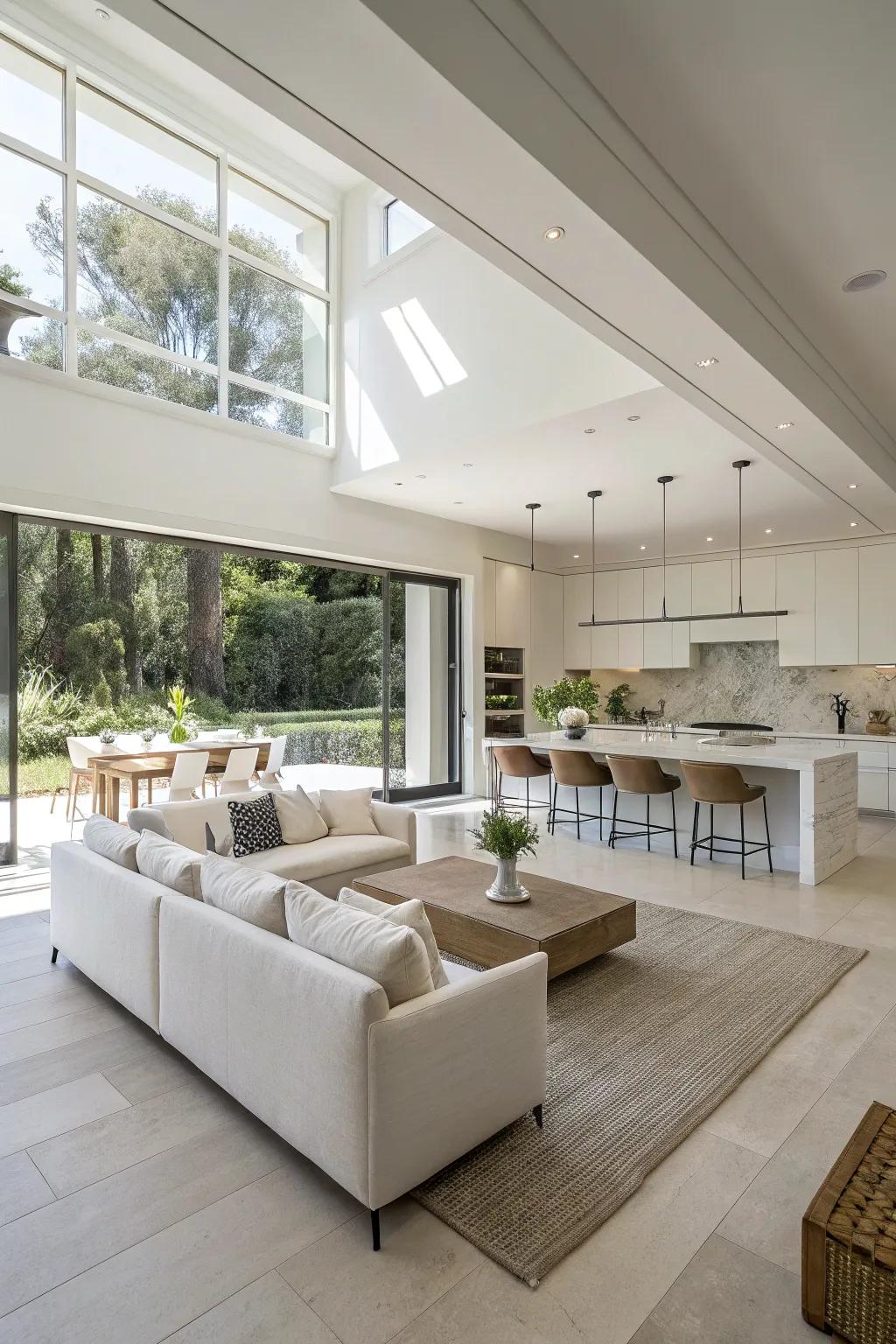 Simple furniture elevates a neat, open sensation.