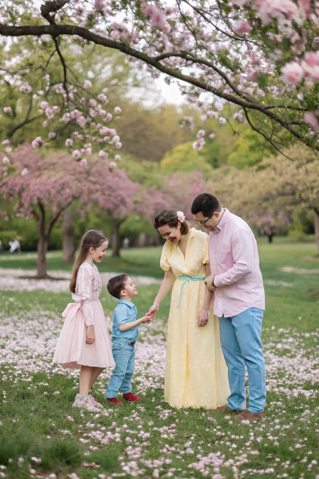 Pastels provide a refreshing and airy mood to springtime settings.