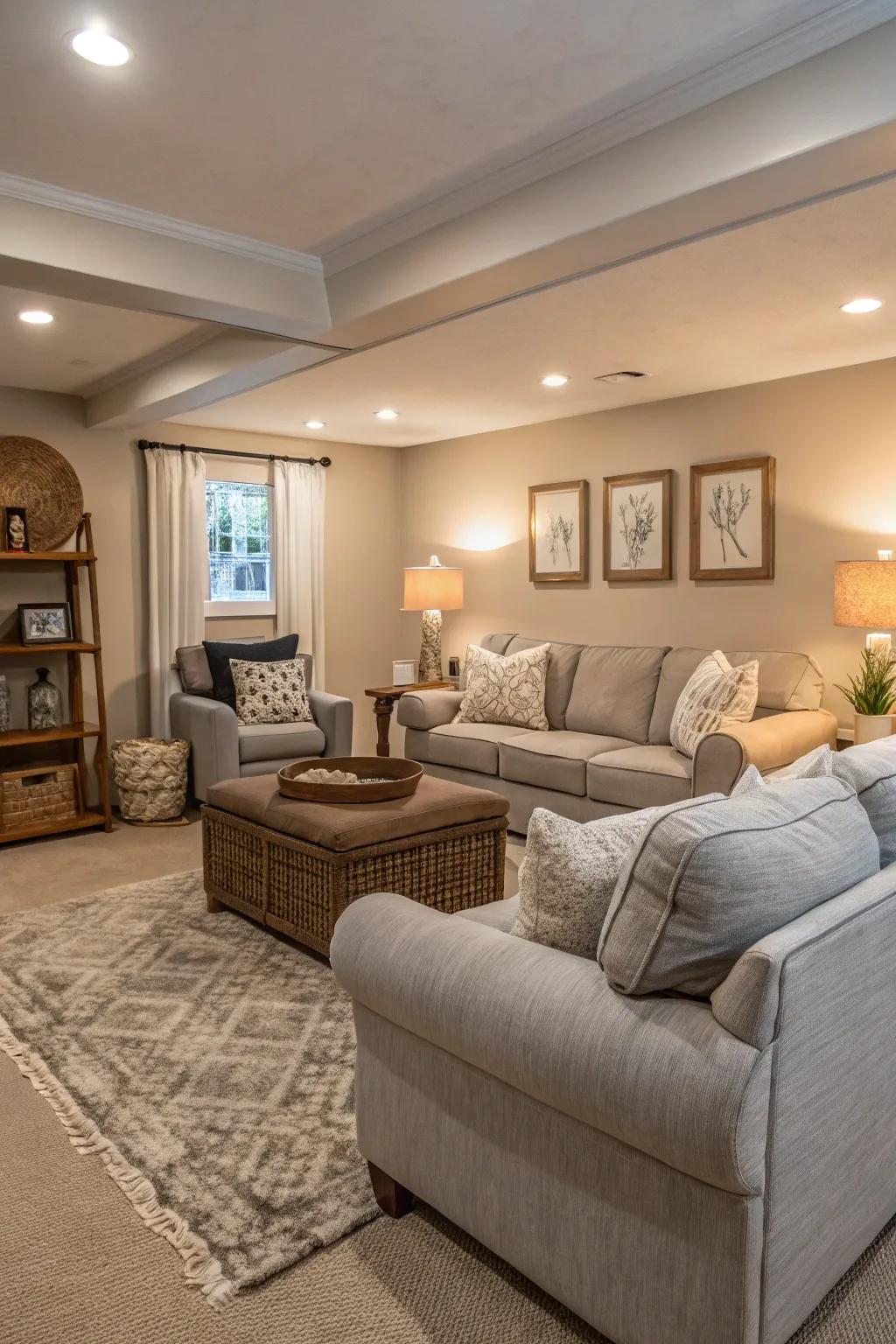 Neutral tones create a serene atmosphere.