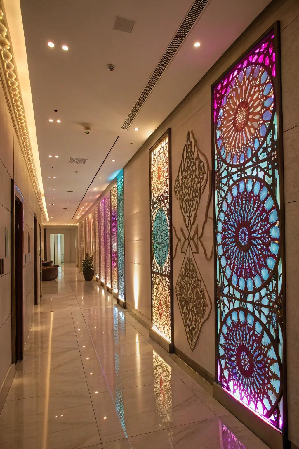 Turn your walls into art displays using accent LEDs.