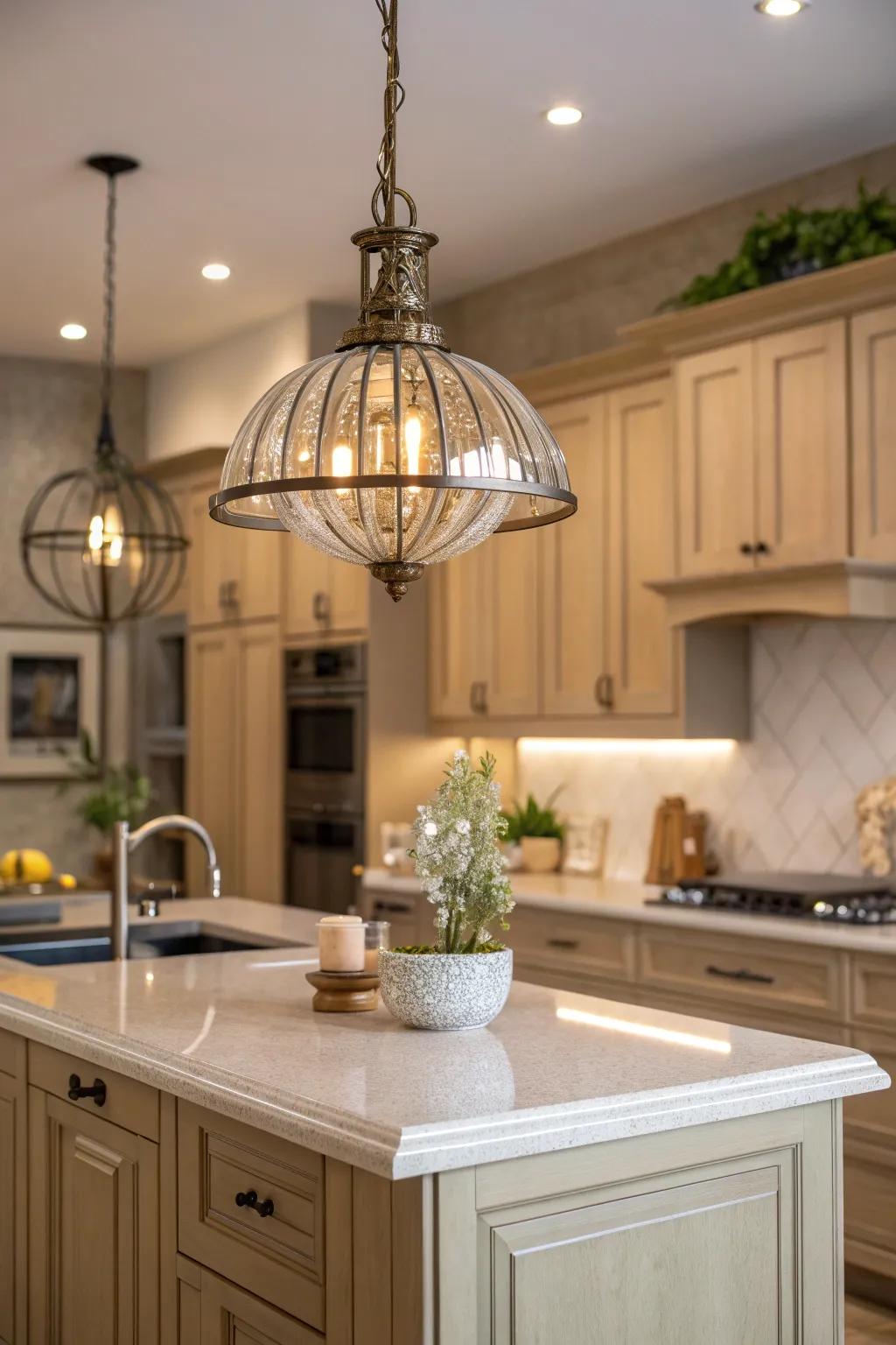 Illuminate your space using hanging illumination that introduces elegance and comfort.