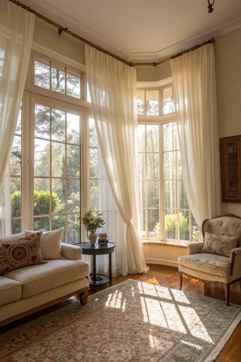 Sunlight improves the colors and mood within your lounge.