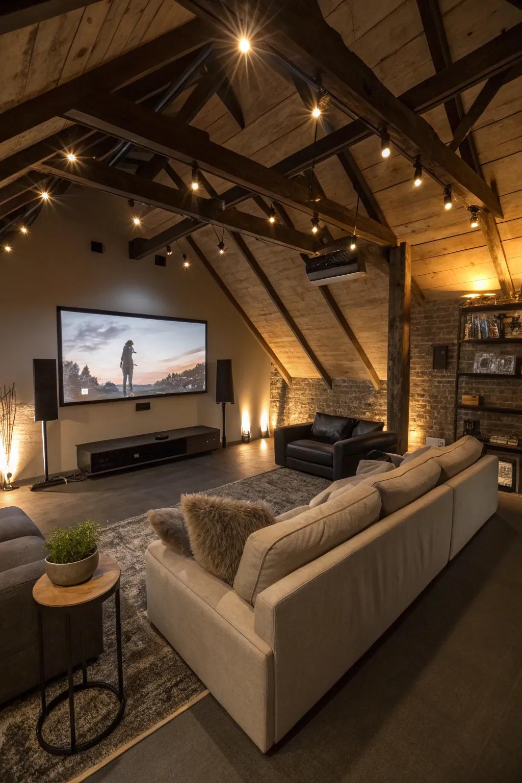 Ambient lighting transforms the mood of your media room.