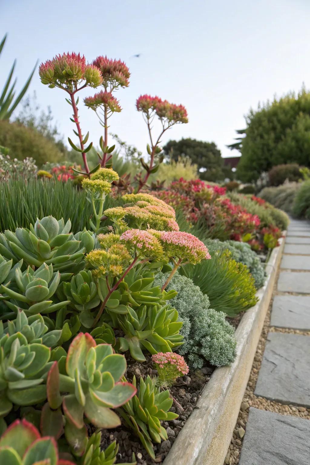 Sedums succeed where others fail, bringing texture and color.
