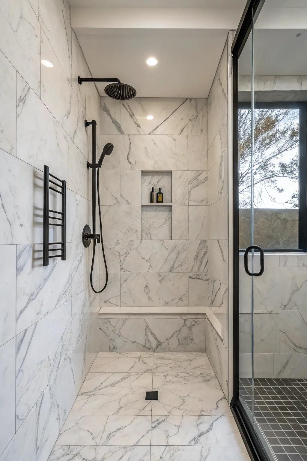 A minimalist design enables marble's natural beauty to shine.