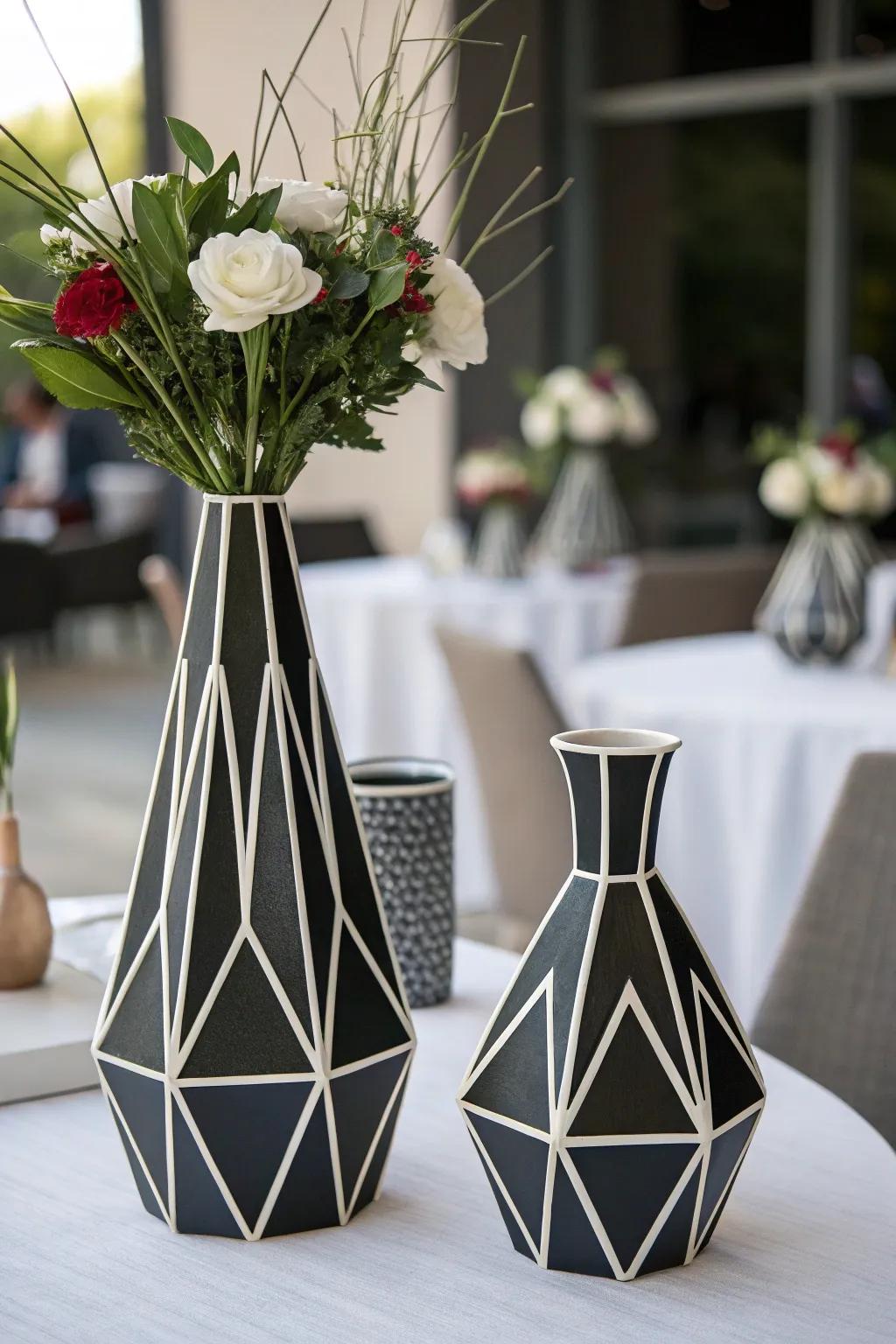 Minimalist geometric shapes include modern intrigue.