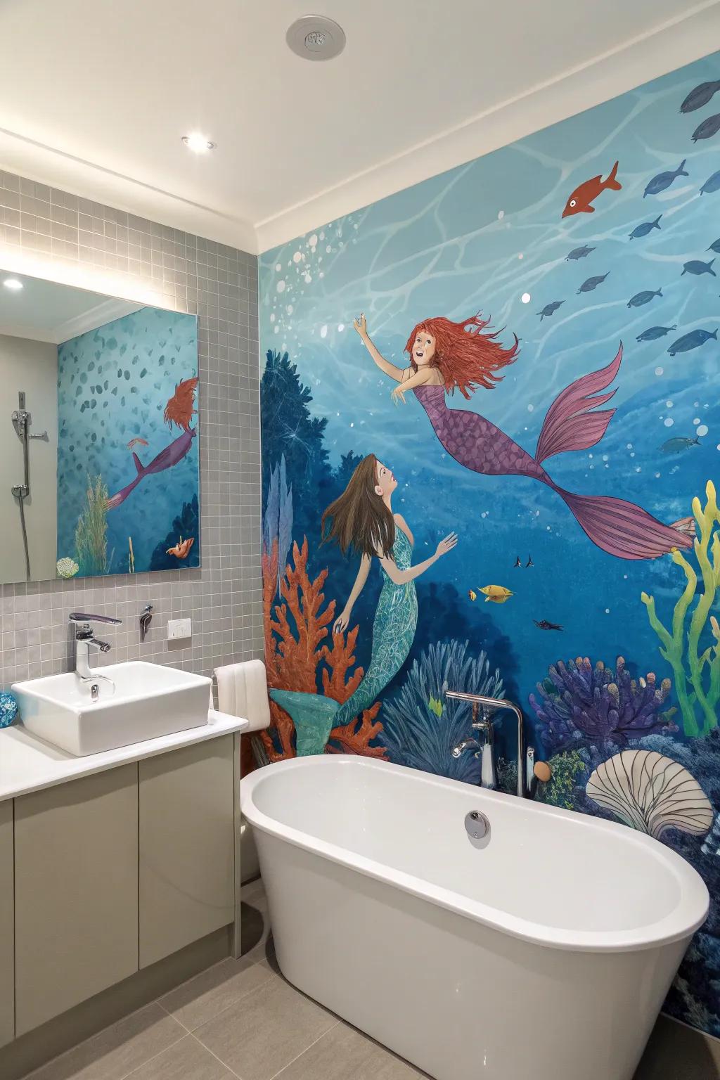An engaging underwater scene design whisks you away to another realm.