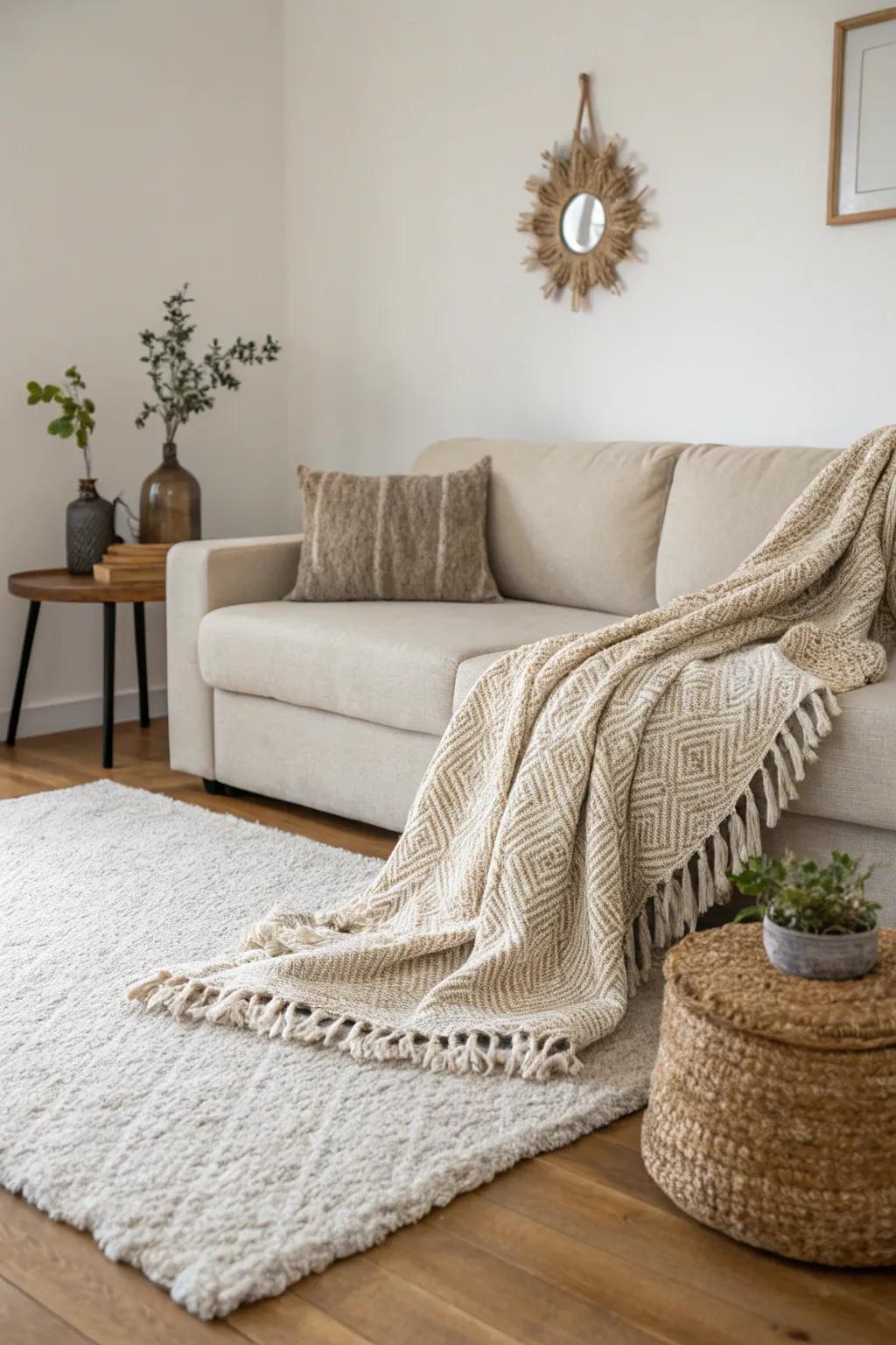 Visual textures bring warmth and depth to minimalist spaces.